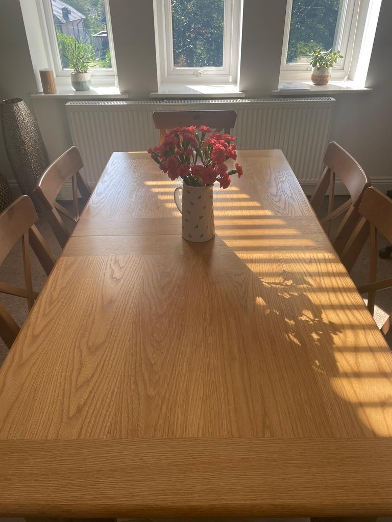 M&S Padstow Solid Oak/Grey Dining Table | in Eccles, Manchester | Gumtree