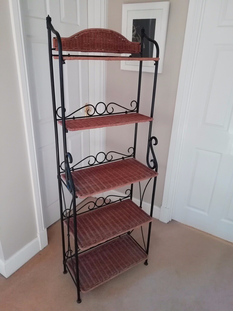 Decorative bakers rack display stand. Folds up easy for transport. in