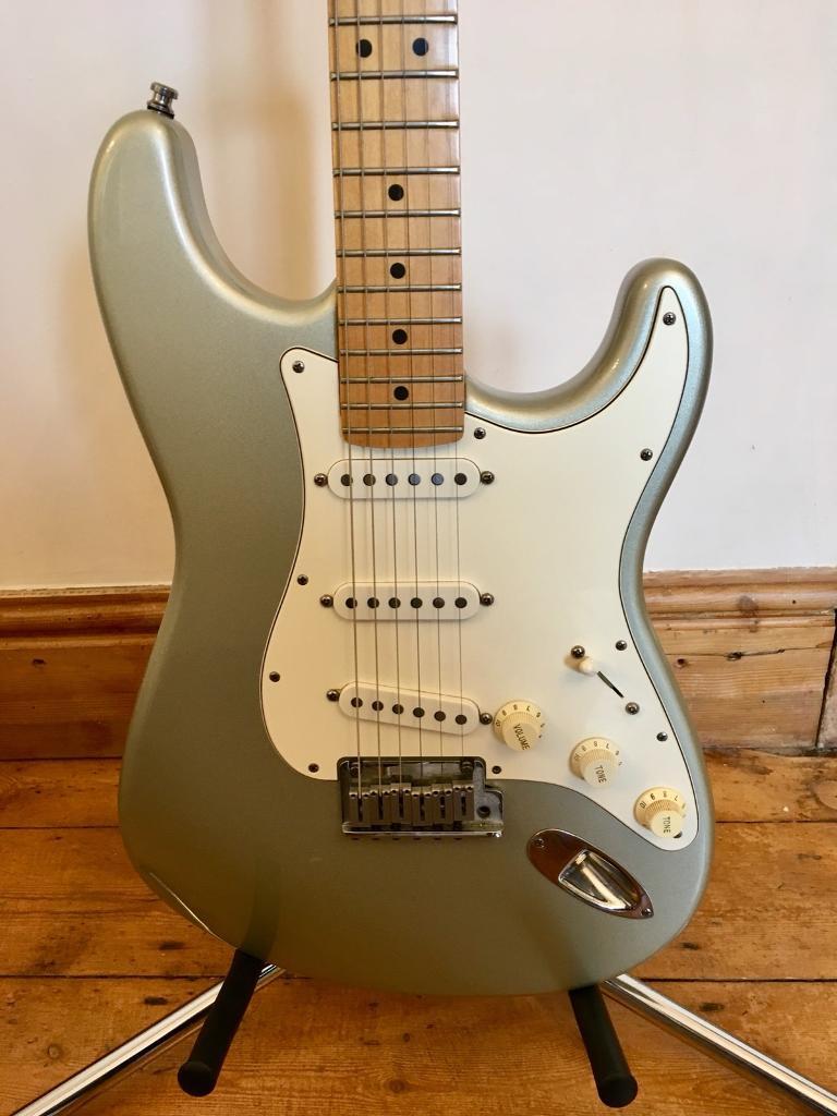 1997 Fender American Standard Stratocaster Guitar Inca Silver
