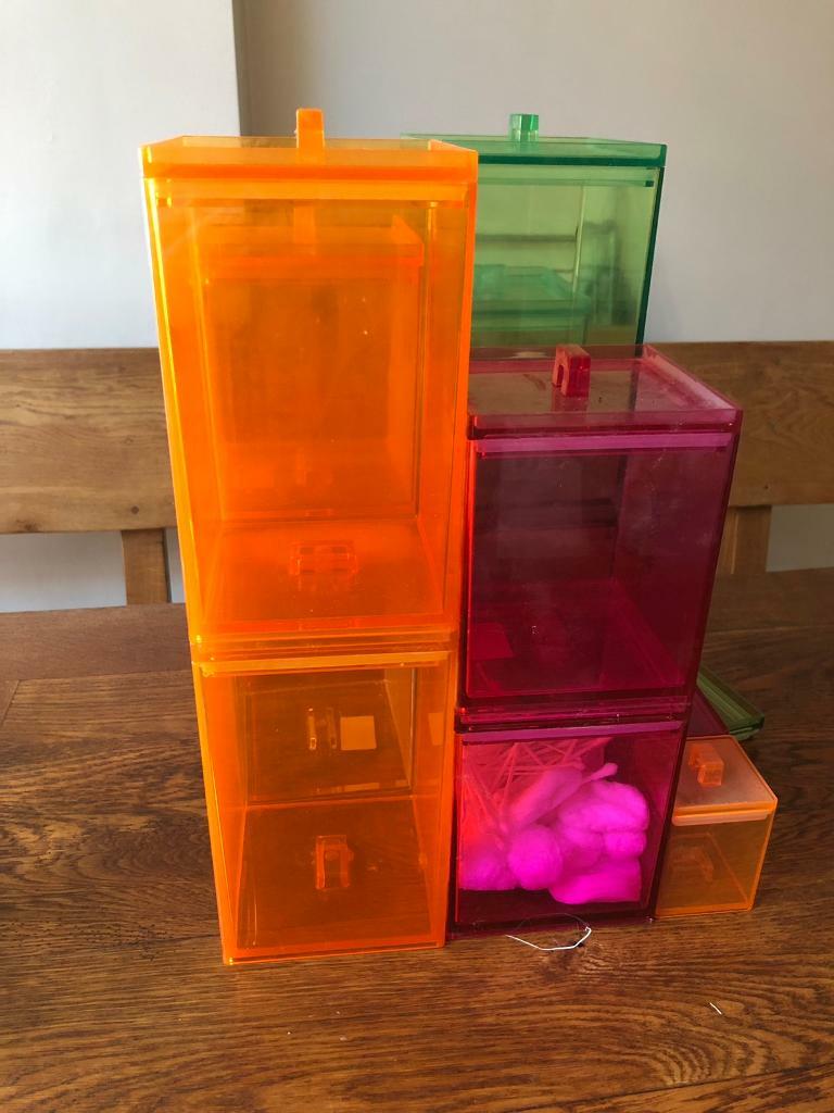15 Kitchen Bathroom Stackable Storage Canisters In Beautiful Jewel