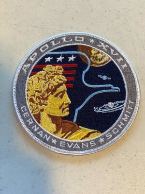 Vintage NASA APOLLO 17 XVII Embroidered Patch LION BROTHERS Cloth Back