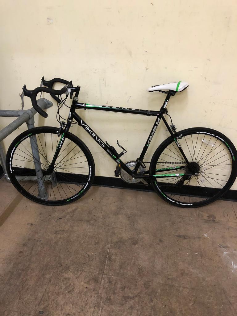 viking road bike green