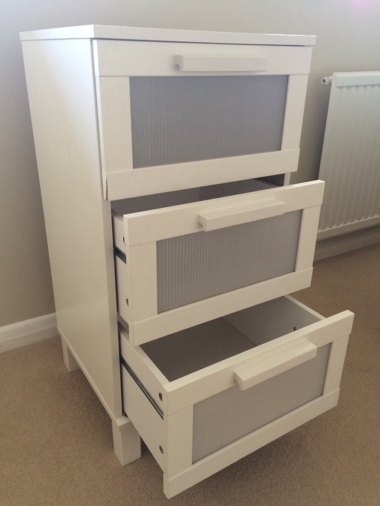 IKEA Chest of 3 Drawers (Aneboda). White. *Very good ...