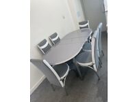 NEW SHAPE Glass Top Dinning Table / 6 Chairs Available For Sale||Order Now