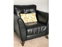 Black Leather Armchair (sofa)