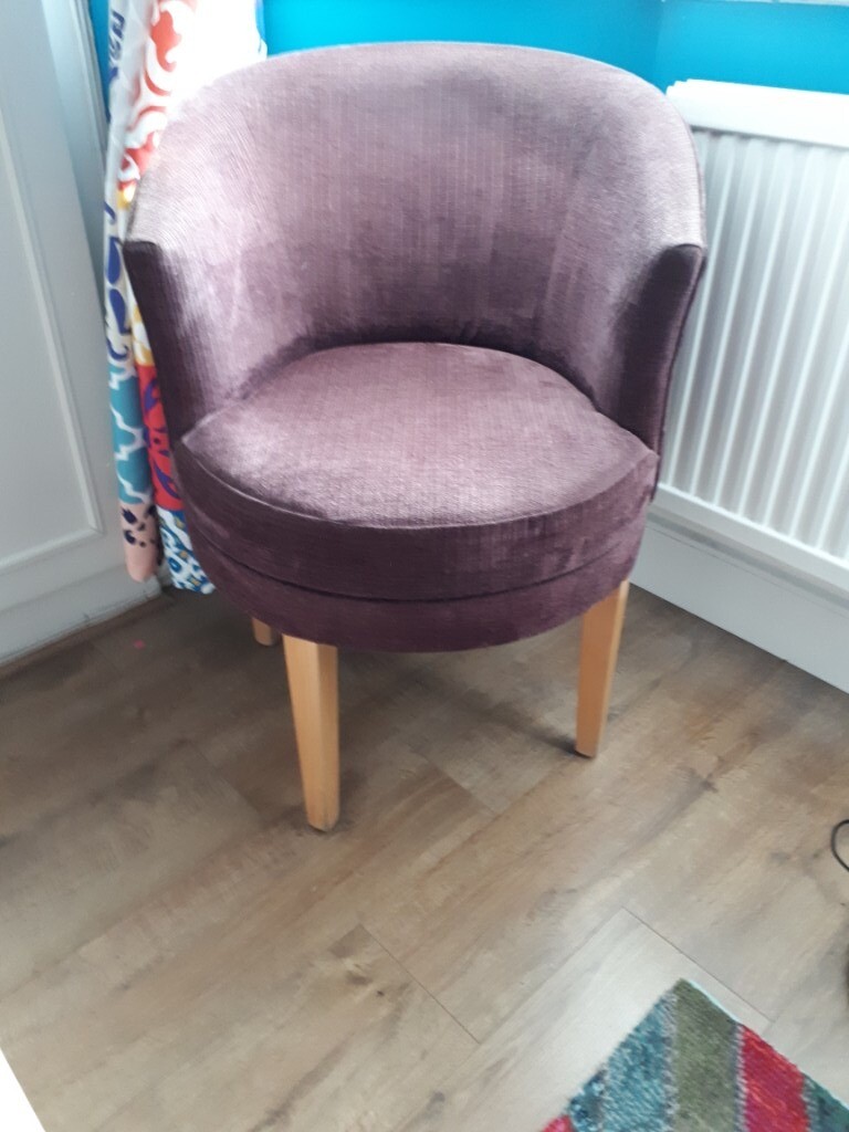 2 x purple velvet swivel tub chairs in Mitcham, London Gumtree