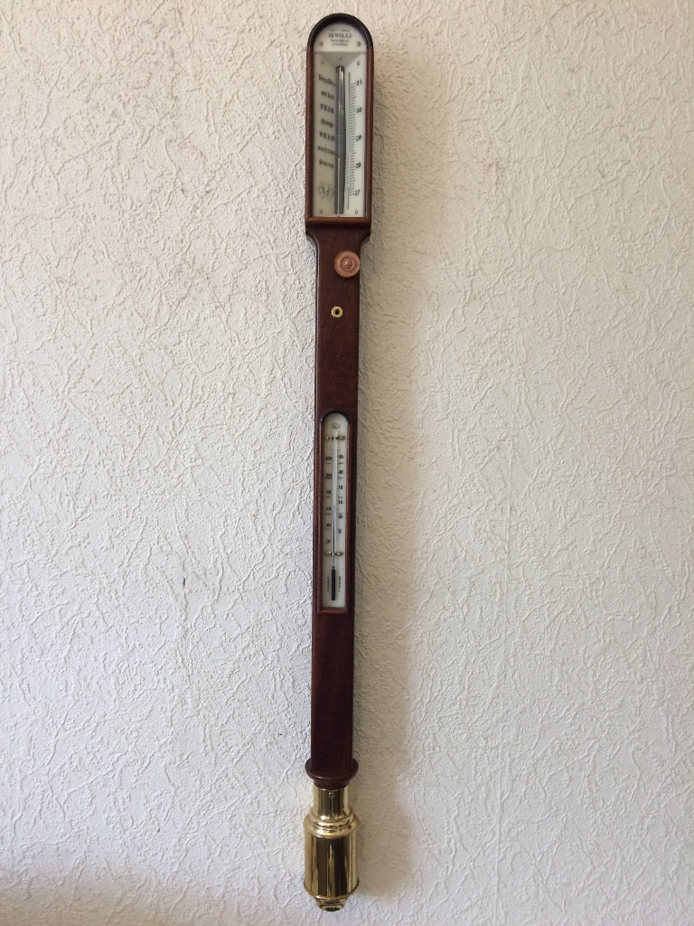 Sewills Of Liverpool Ships Stick Barometer/ Thermometer "Fully Working