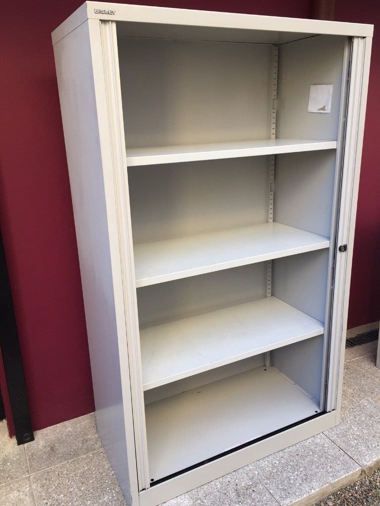 1.65m tall Bisley tambour storage with key in Cookstown