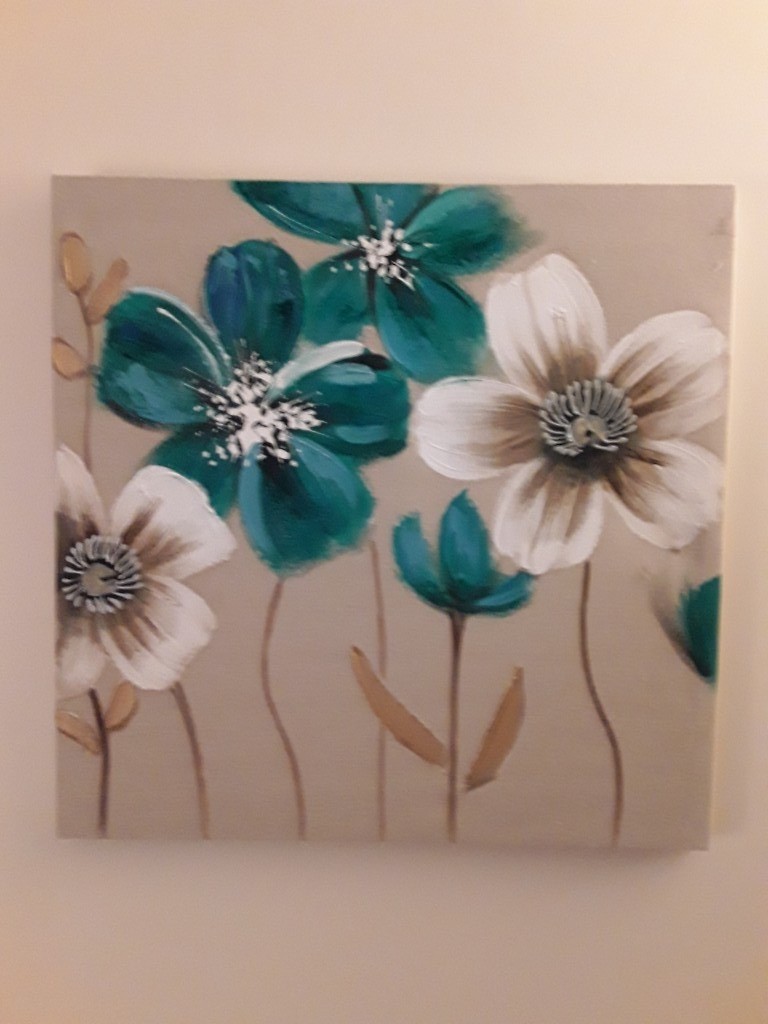 Wall canvas taupe and teal blue in Blyth, Northumberland Gumtree