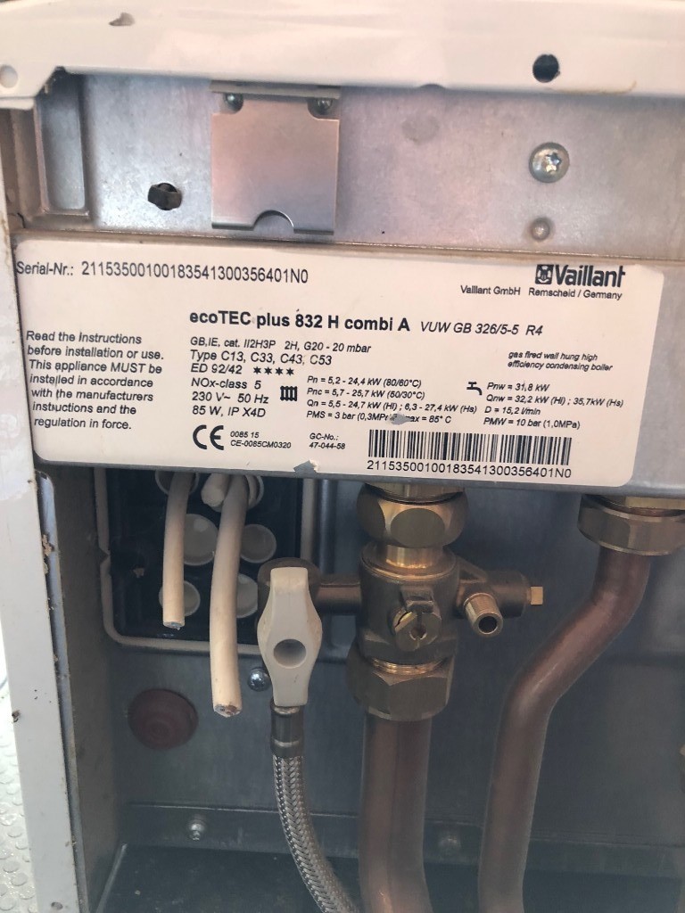 Vaillant Ecotec Plus 832 Combi Boiler, and Adey Magnaclean Professional