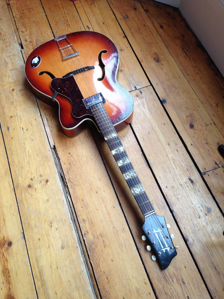 Vintage Antique Archtop/Jazz Electric Acoustic Guitar in Partick