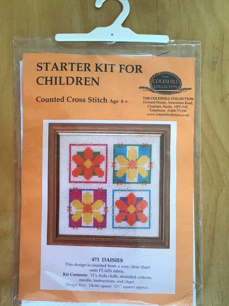 Children's Cross Stitch Starter Kit ‘Daisies’ The Coleshill