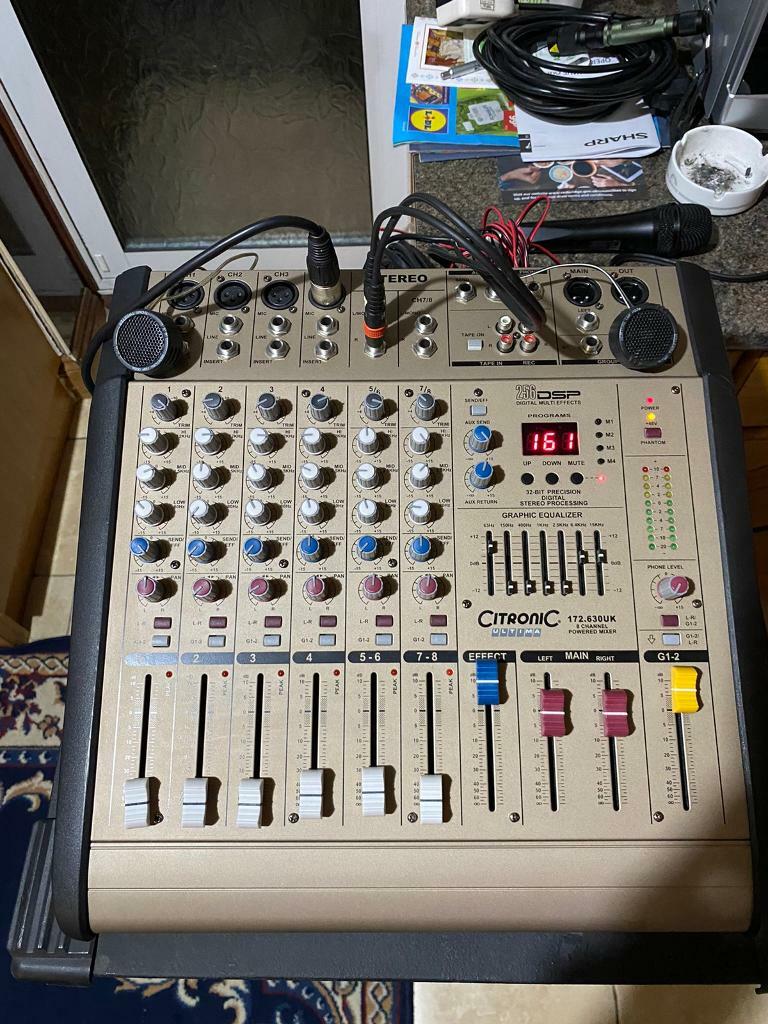CITRONIC ULTIMA 172.630UK 8 CHANNEL POWERED MIXER ,like new in Ilford