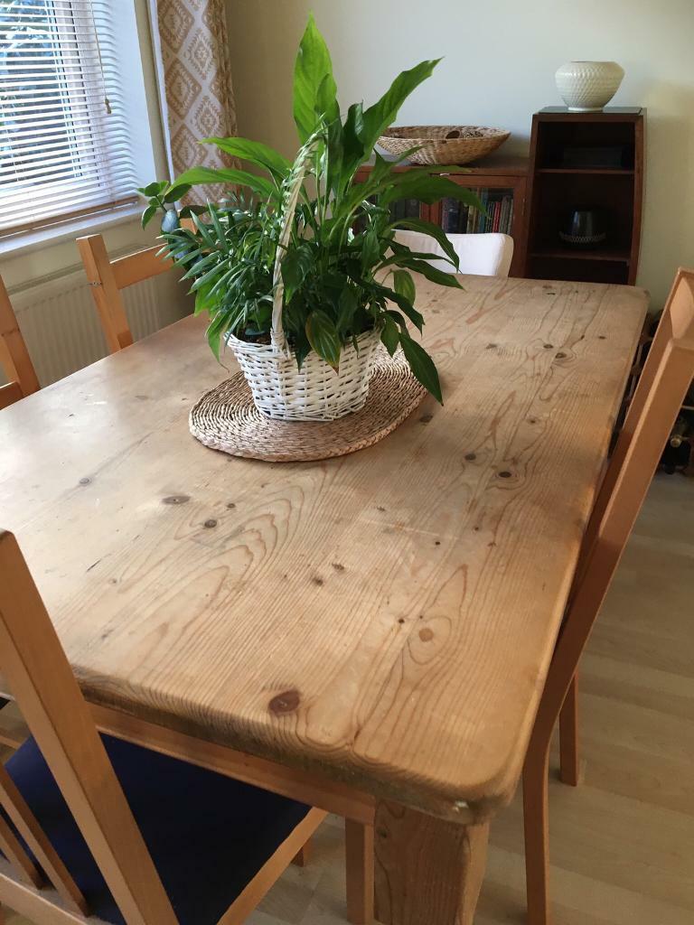Solid Pine Farmhouse Dining Table And Chairs In Bishops Waltham Hampshire Gumtree
