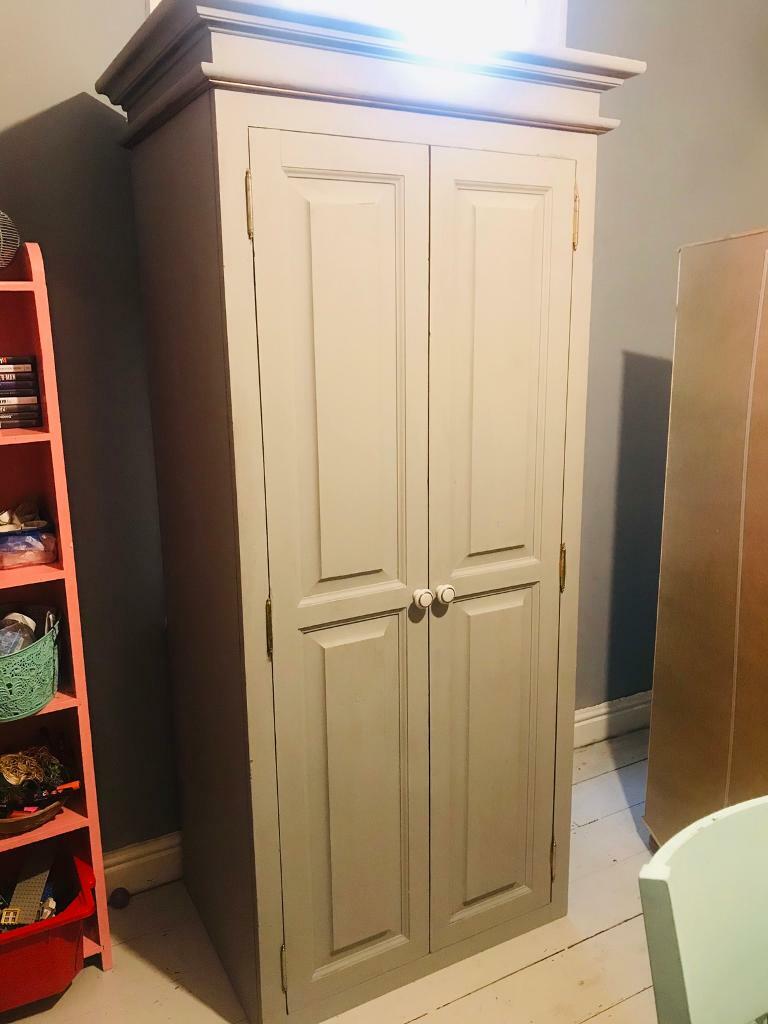Grey solid wood wardrobe in Ipswich, Suffolk Gumtree
