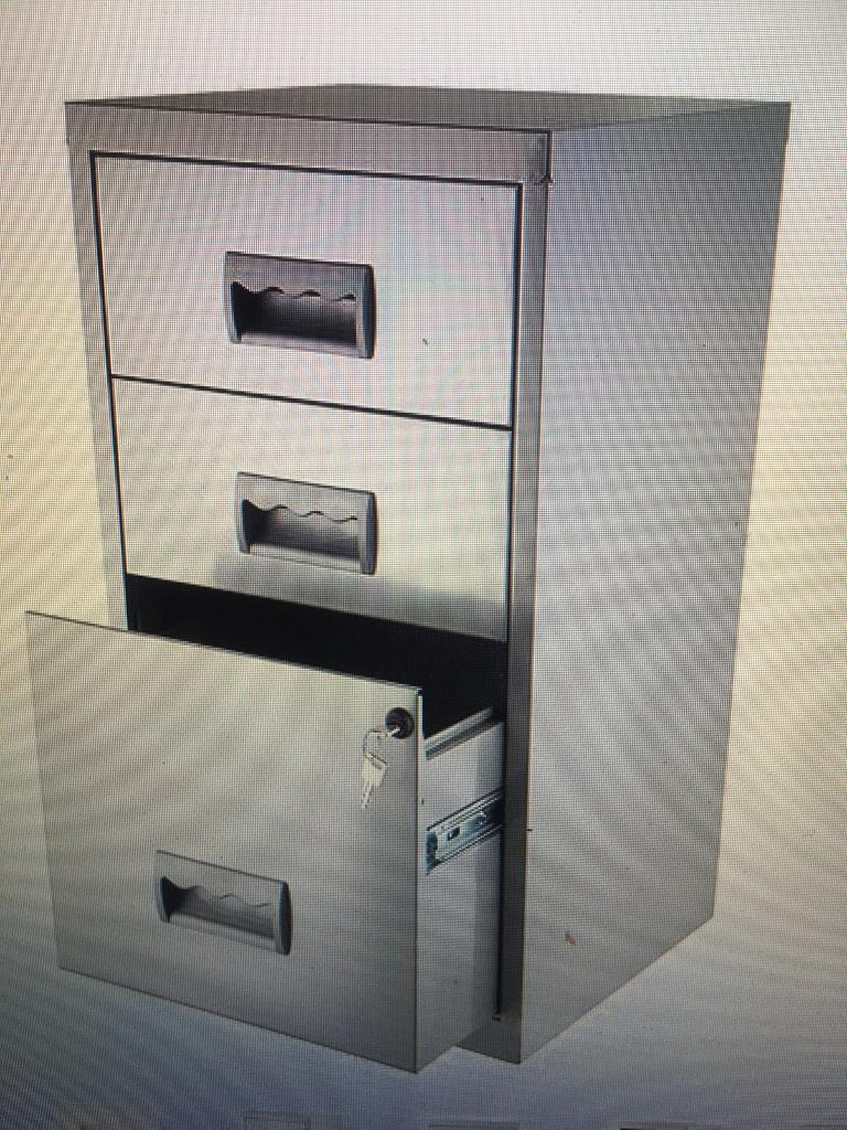 BRAND NEW Pierre Henry 3 Drawer Combi Filing Silver in