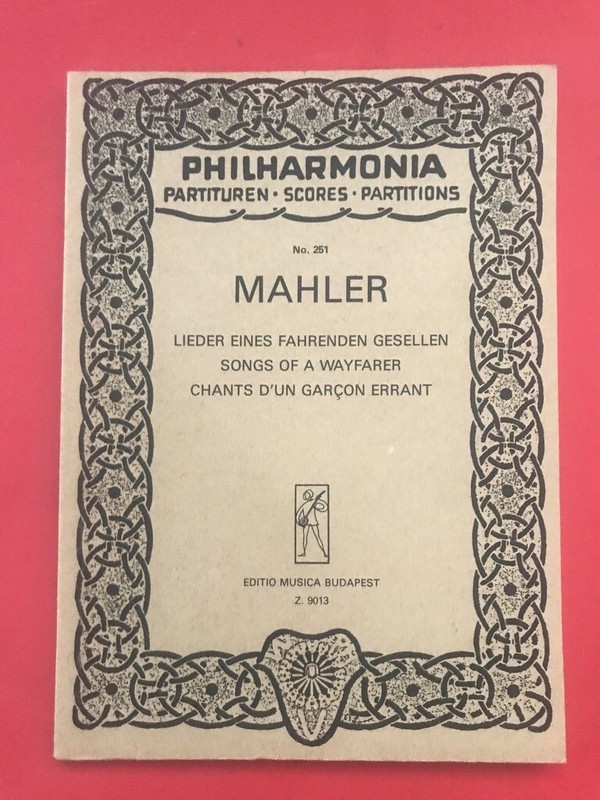 Mahler Lieder Eines Fahrenden Gesellen Partition Conducteur Ed. Philharmonia