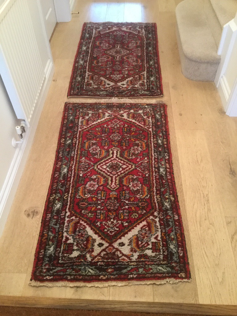 1 Pair Small Iranian Rugs 1 Larger Probably Persian Rug Almost