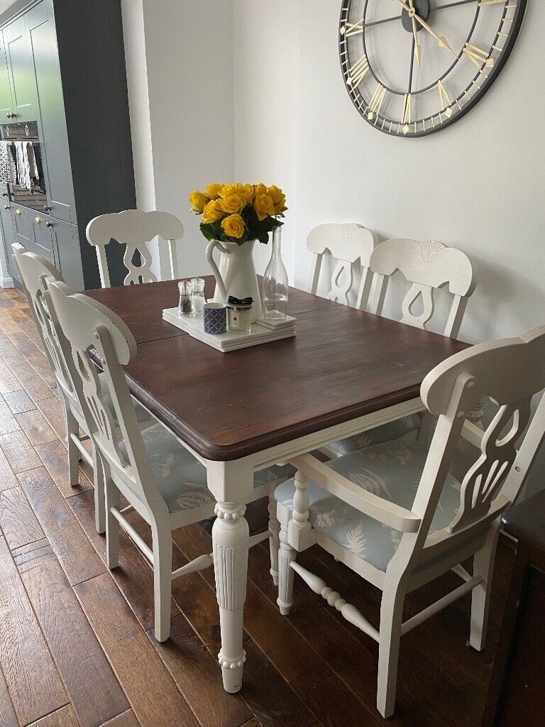 Farmhouse Style Dining Table with 6 Chairs | in Poole, Dorset | Gumtree