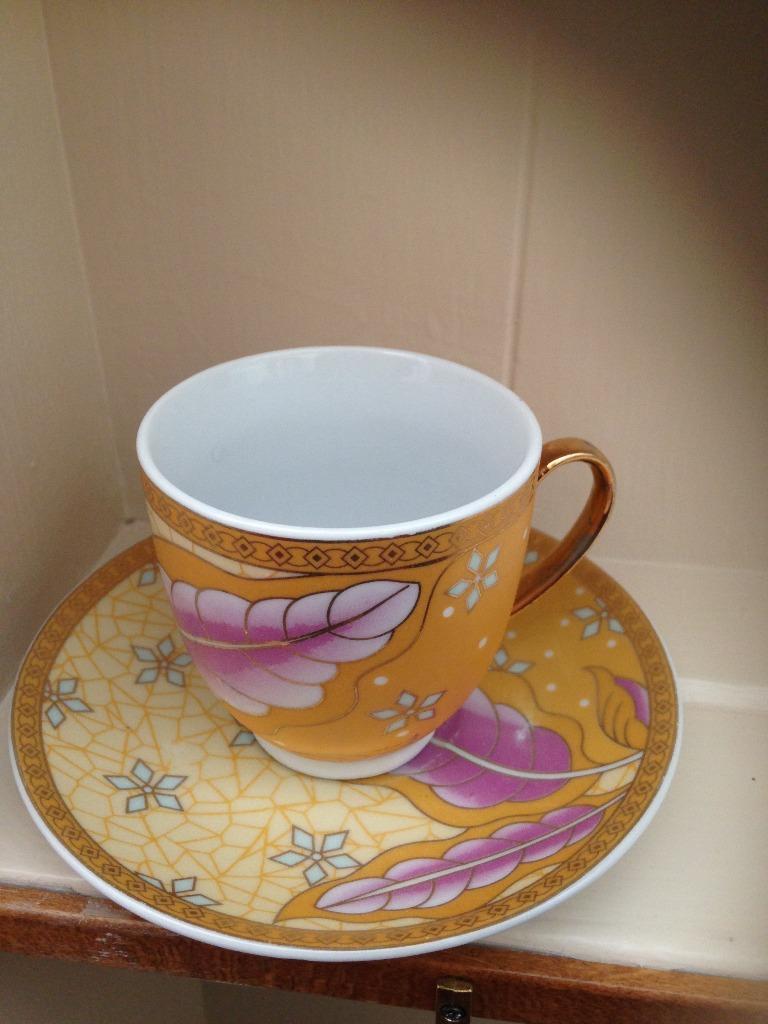 Yamasen Gold Collection Fine Porcelain 24ct Gold Plated Cup & Saucer