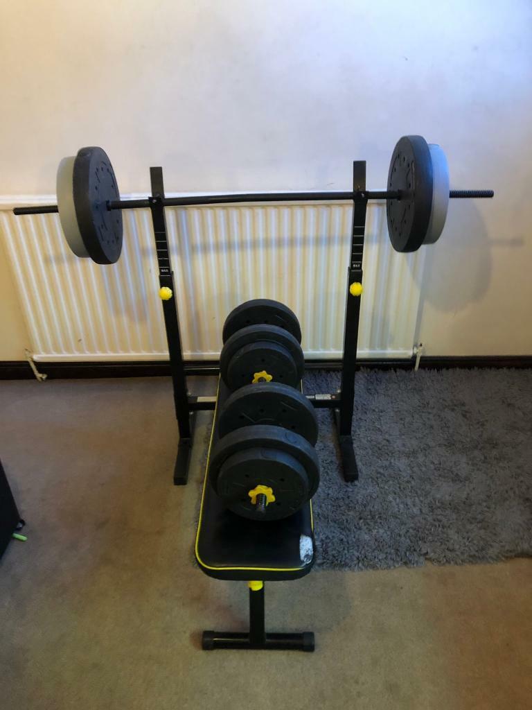 Weights, bench and bars for sale in Alfreton, Derbyshire Gumtree