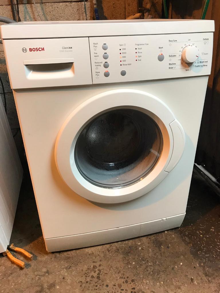 White Bosch classixx 1200 spin washing machine fully working in