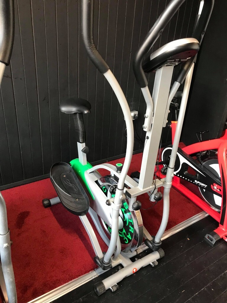 pro fitness 2 in 1 cross trainer and exercise bike
