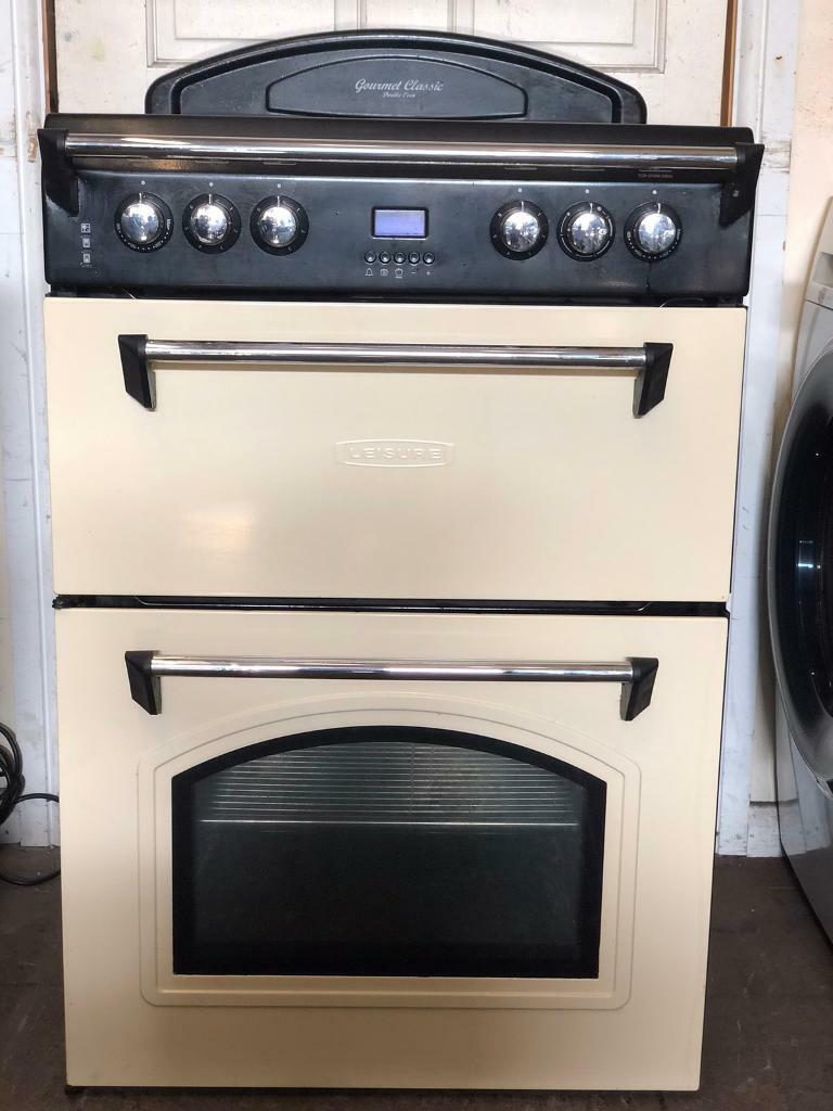 leisure electric cooker 60cm cream ceramic double oven 3 months