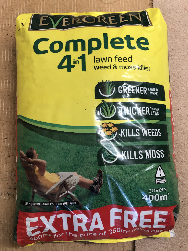 Evergreen Complete 4 in 1 (400sqm) Lawn Feed and Moss Killer, new. in