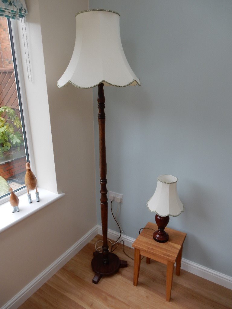 Standard Lamp & Table Lamp with matching shades in Ely