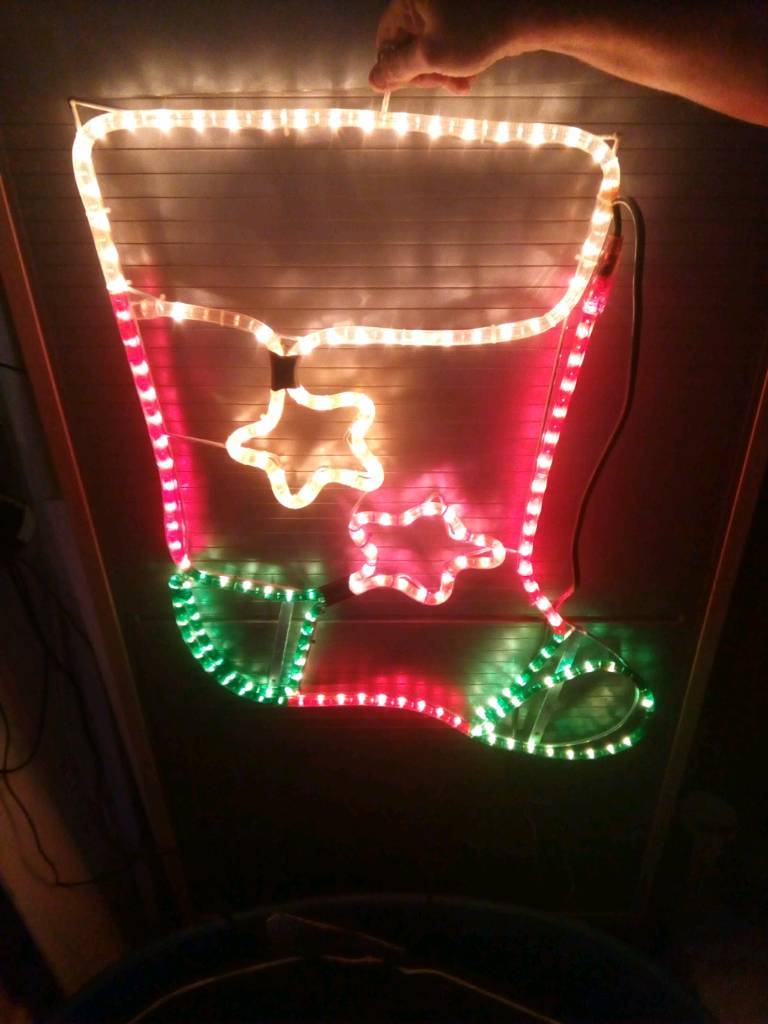 Outdoor lights Christmas stocking perfect working order in Gorleston