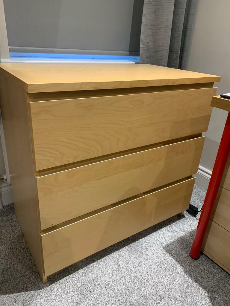 Malm IKEA drawers maple/beech colour in Newtownabbey, County Antrim