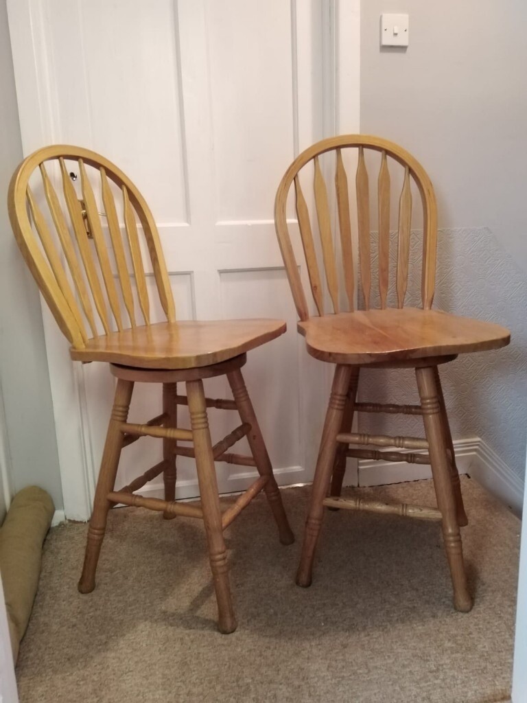 Bar stools high back ( solid pine ) in Ahoghill, County Antrim Gumtree