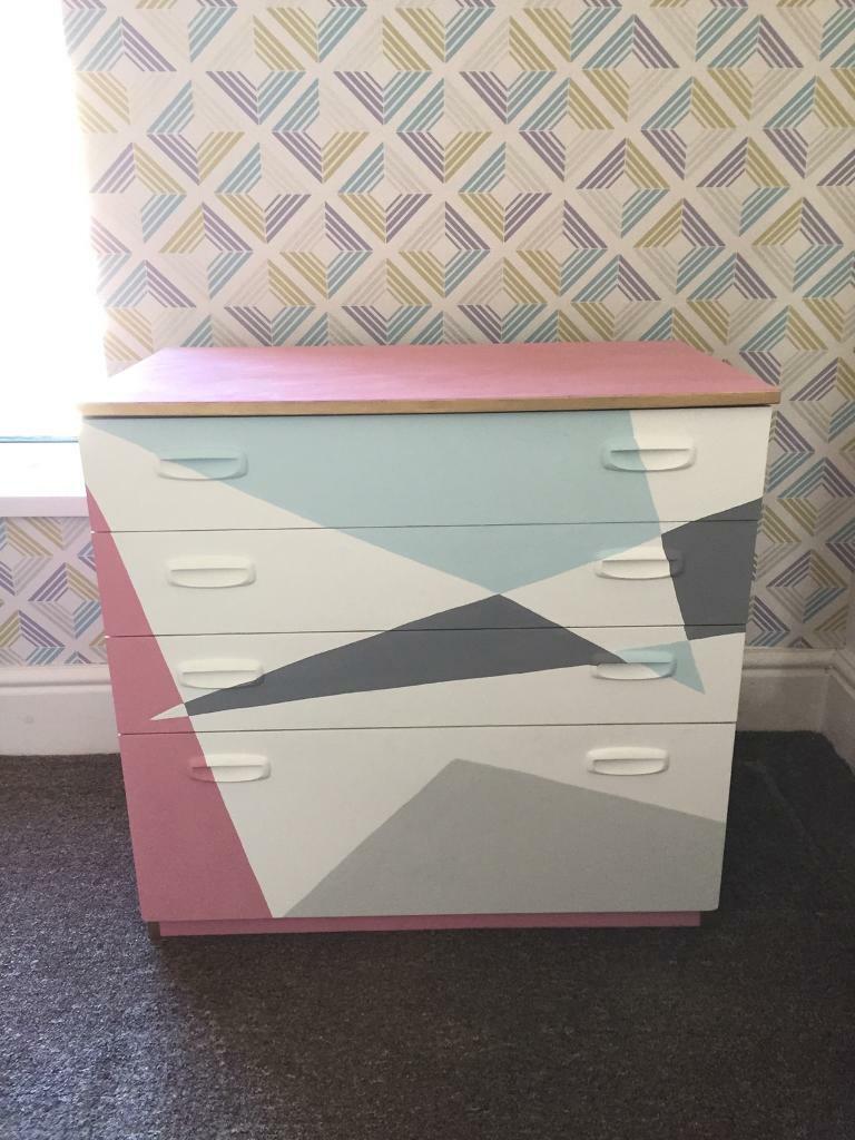 Geometric Design Chest Of Drawers In Wallasey Merseyside