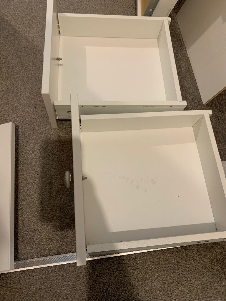 Ikea Kallax. 2 x single units, 2x drawer insert pairs, 1 x cupboard