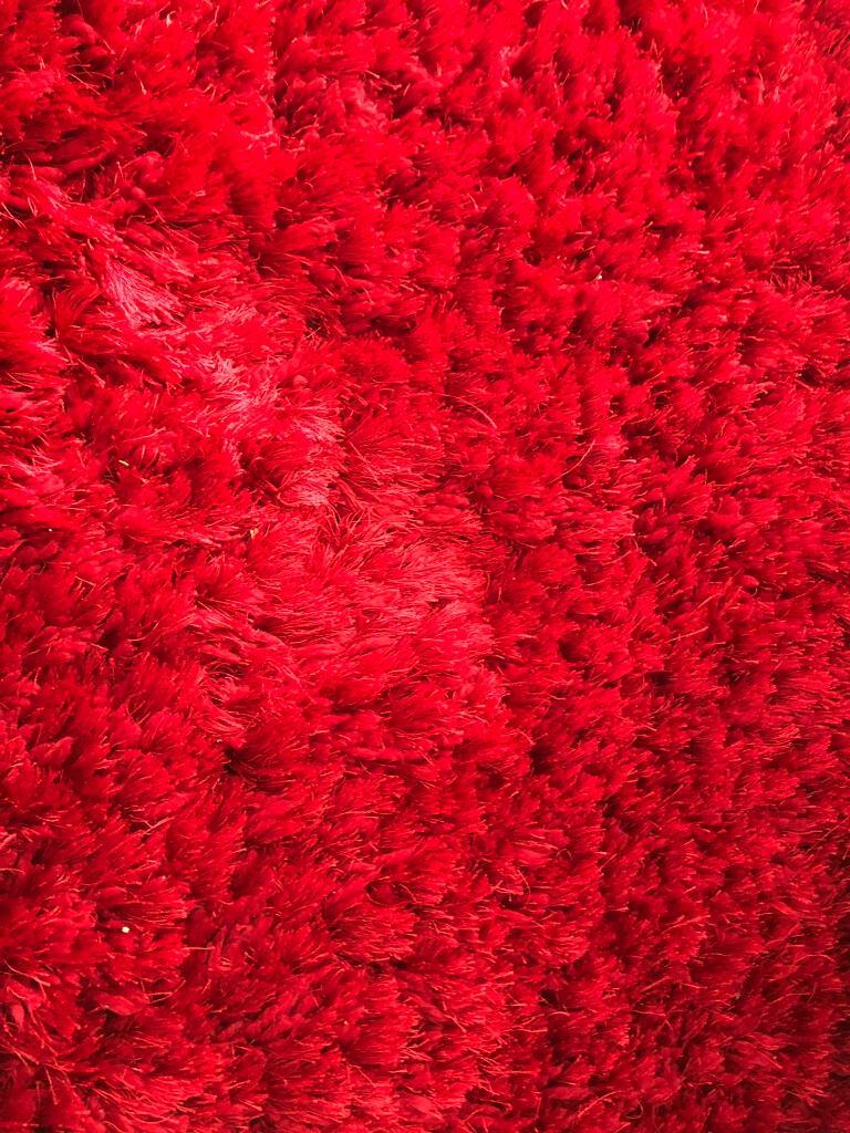 Large fluffy red pearl rug in Kings Lynn, Norfolk Gumtree