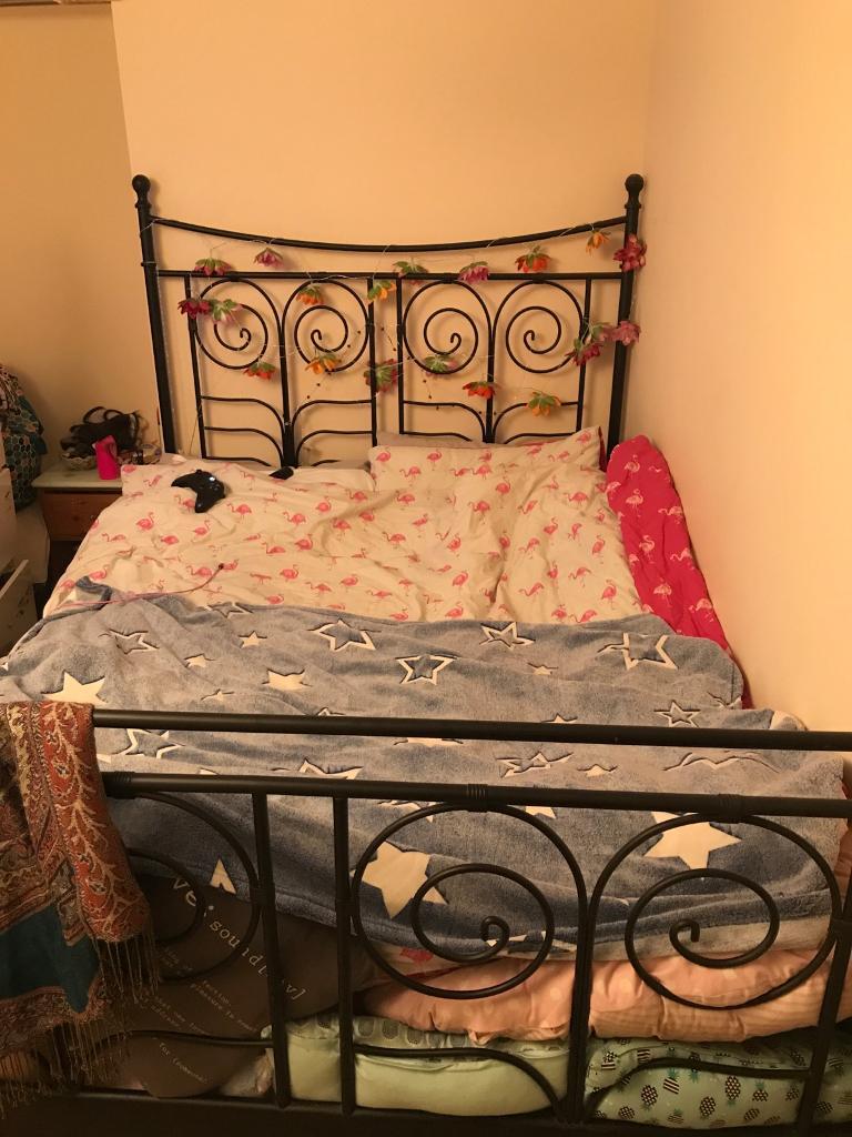 FREE Ikea black metal bed | in Exeter, Devon | Gumtree