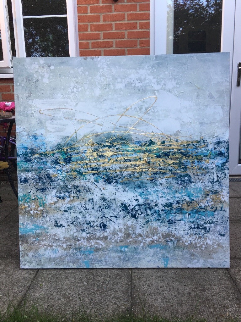 Extra large canvas textured painting wall art. | in Cambridge