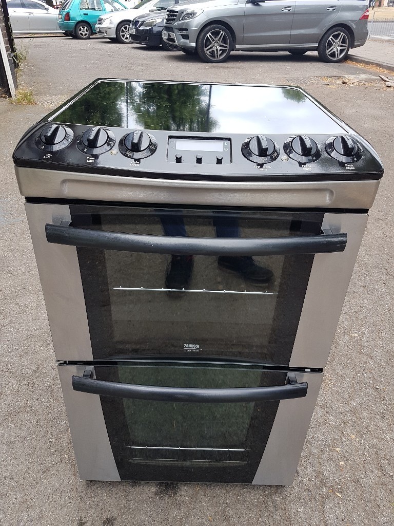 ZANUSSI ZKC5540X 55cm DOUBLE OVEN ELECTRIC COOKER(second hand