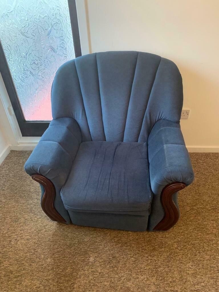 Blue recliner chair in West End, Glasgow Gumtree