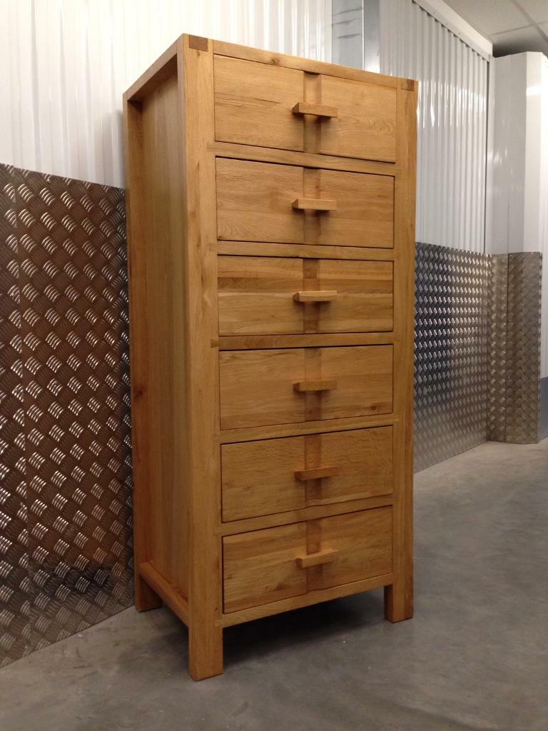 John Lewis Monterey Solid Oak Tallboy Chest Of Drawers Sideboard