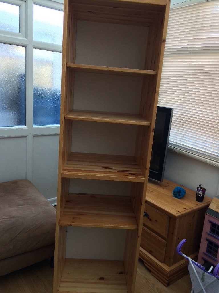 Wooden pine shelving/storage/bookcase/unit in Corfe Mullen, Dorset