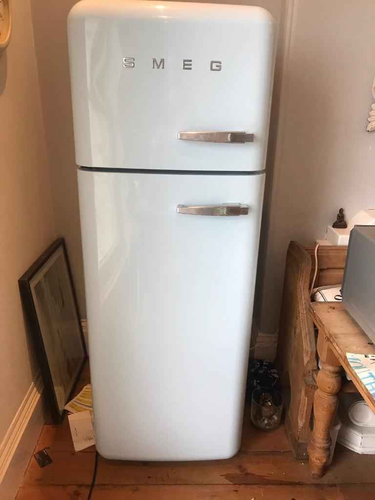 Sold SMEG fridge freezer light blue in Dawlish, Devon Gumtree