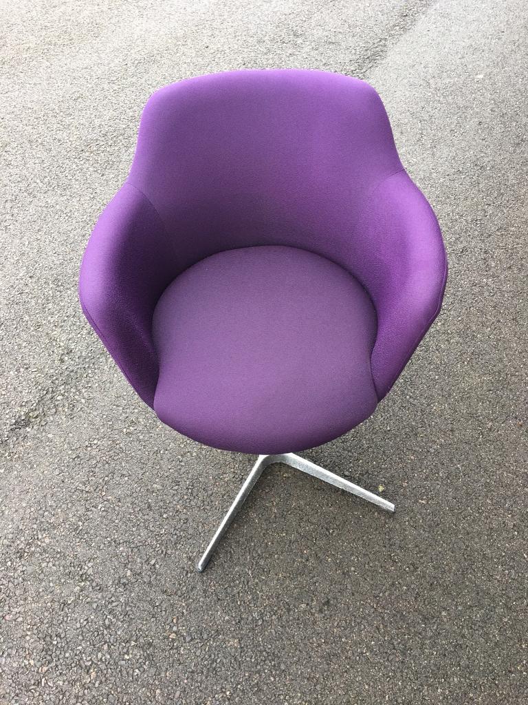 Purple round swivel chair adjustable height enderby in Enderby