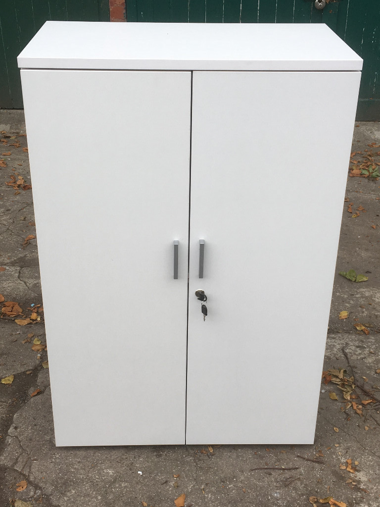 2 door white cupboard with lock in Broomhouse, Edinburgh Gumtree