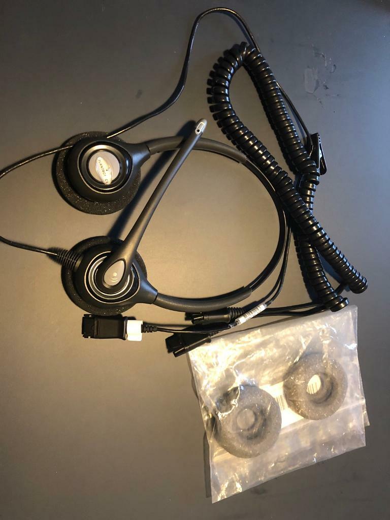 Plantronics Headset with Microphone, Extension Lead and spare