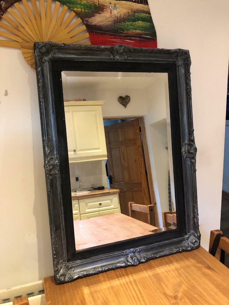 Large Ornate Baroque Vintage Wooden Frame Mirror Silver Black Decor In Donegall Road Belfast Gumtree