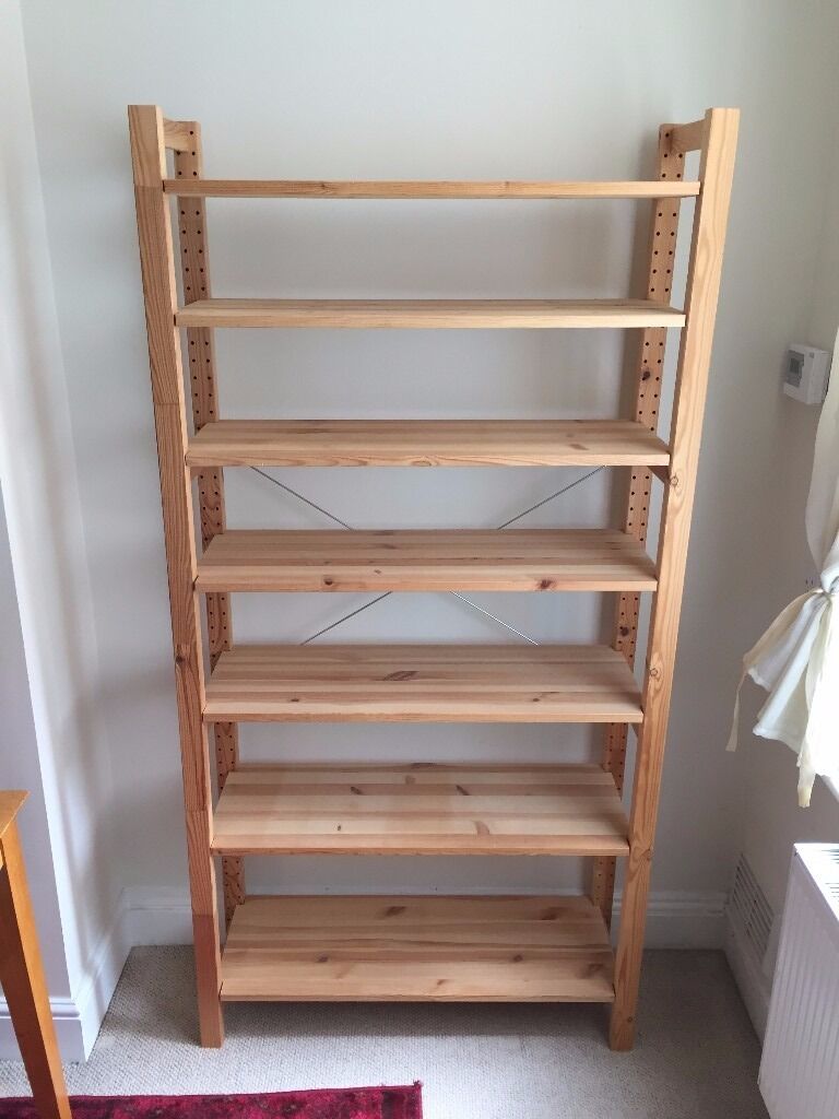 2 Ikea Pine Wooden Shelving Units: IVAR &amp; ALBERT in 