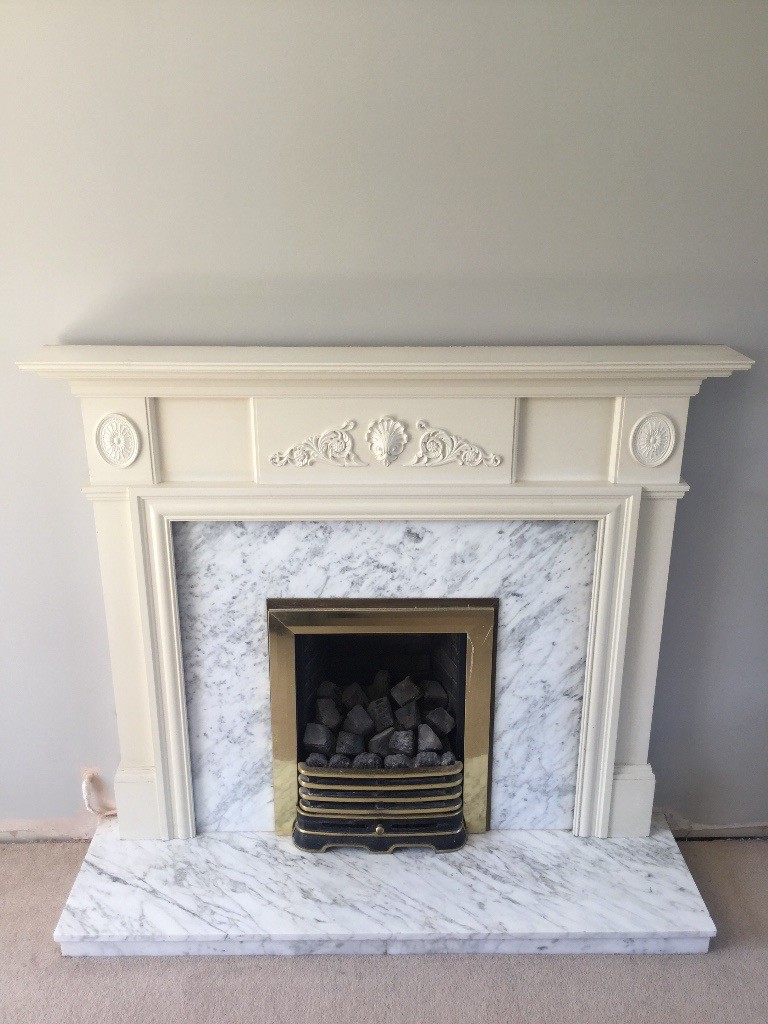 Gas fire with marble surround and hearth in Yatton, Bristol Gumtree