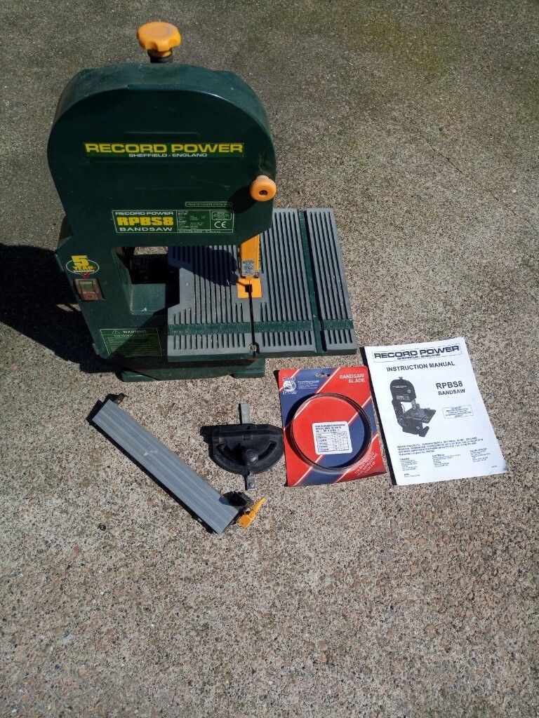 RECORD POWER Bandsaw model RPBS8. Bench top, Spare blade